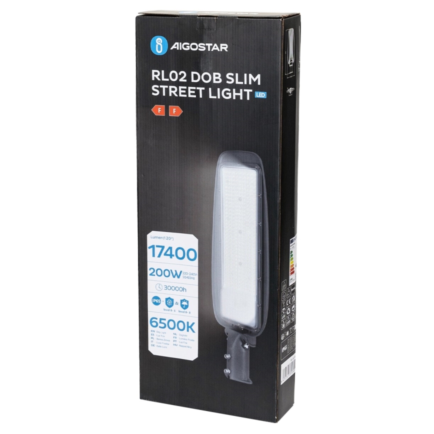 Aigostar - LED Ulična svjetiljka SLIM LED/200W/230V 6500K IP65