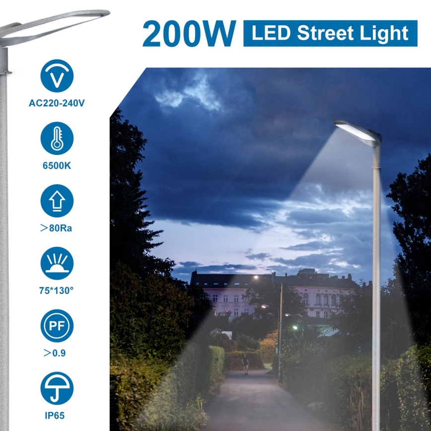 Aigostar - LED ulična svjetiljka SLIM LED/200W/230V 6500K IP65