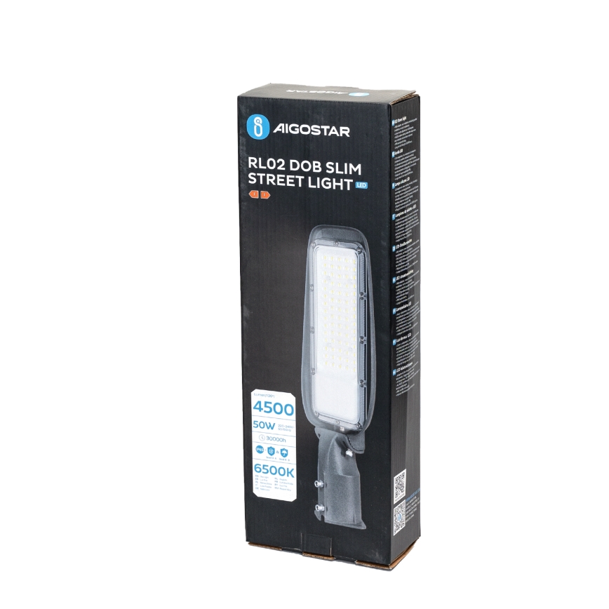 Aigostar - LED ulična svjetiljka SLIM LED/50W/230V 6500K IP65