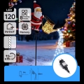 Aigostar - LED vanjska božićna dekoracija 120xLED/8 funkcija 80 cm IP44 Santa/hladno bijela