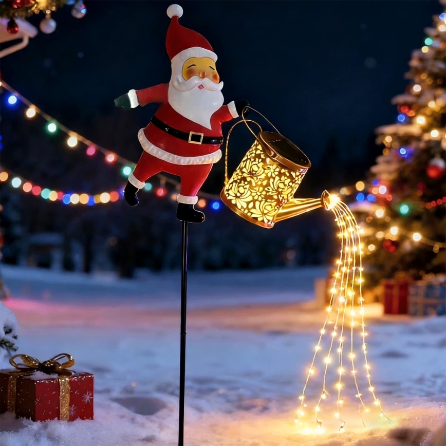 Aigostar - LED Vanjska božićna dekoracija 120xLED/8 funkcija 80 cm IP44 Santa/topla bijela