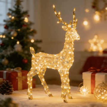 Aigostar - LED vanjska božićna dekoracija 180xLED/8 funkcija 1,05m IP44 topla bijela jelen