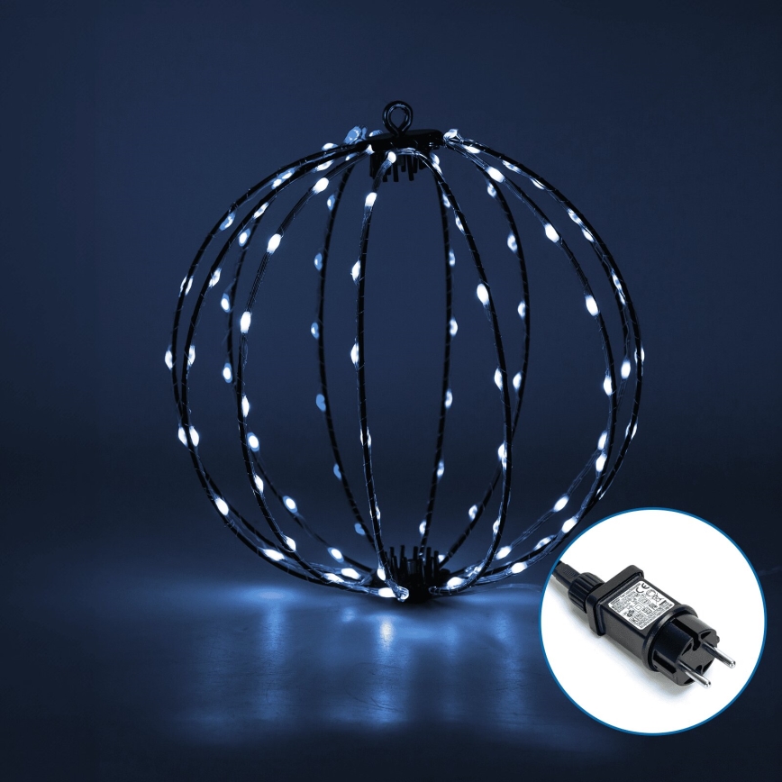 Aigostar - LED Vanjska božićna dekoracija 3,6W/230V kugla 30cm IP44 hladna bijela