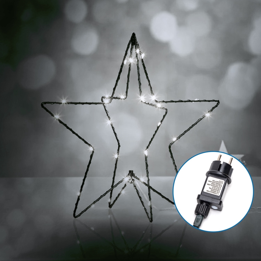 Aigostar - LED Vanjska božićna dekoracija 3,6W/230V zvijezda 30cm IP44 hladna bijela