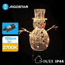 Aigostar - LED Vanjska božićna dekoracija 3,6W/31/230V 2700K 120 cm IP44 snjegović