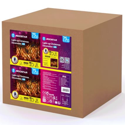 Aigostar- LED vanjska božićna dekoracija 3,6W/31/230V 2700K 20/25/30cm IP44 pokloni