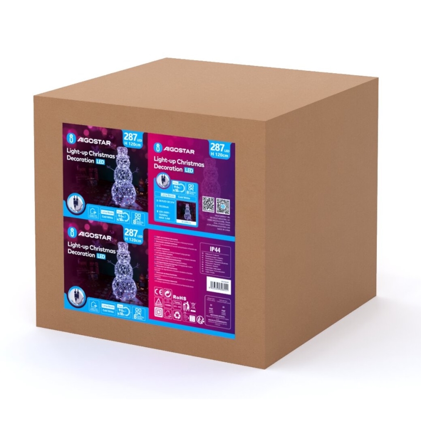 Aigostar - LED Vanjska božićna dekoracija 3,6W/31/230V 6500K 120cm IP44 snjegović