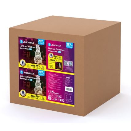 Aigostar - LED vanjska božićna dekoracija 3,6W/31/230V 2700K 120 cm IP44 snjegović