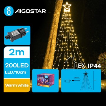 Aigostar - LED vanjska božićna dekoracija LED/3,6W/230V 2m IP44 toplo bijela