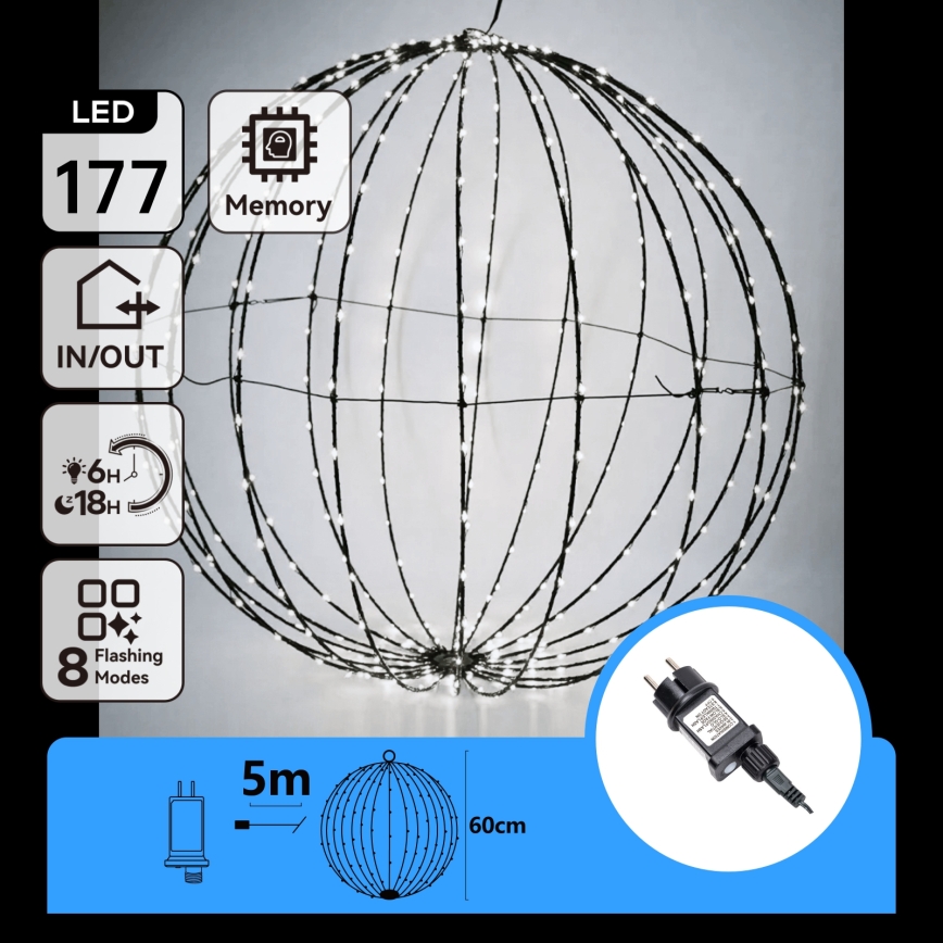Aigostar - LED vanjska božićna dekoracija LED/3,6W/230V 60 cm IP44 hladno bijela