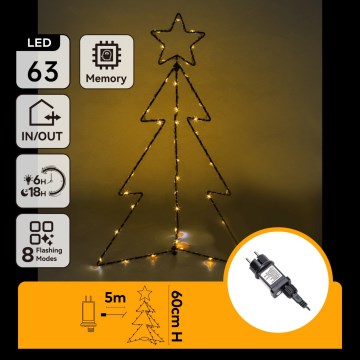 Aigostar - LED Vanjska božićna dekoracija LED/3,6W/230V 60 cm IP44 topla bijela