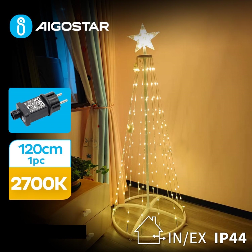 Aigostar - LED vanjska božićna dekoracija LED/3,6W/31/230V 2700K 120 cm IP44