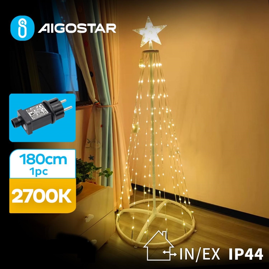 Aigostar - LED vanjska božićna dekoracija LED/3,6W/31/230V 2700K 180 cm IP44