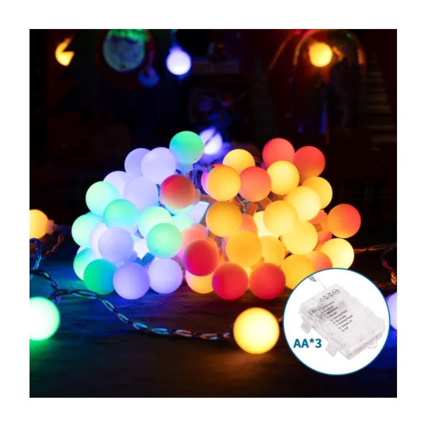 Aigostar - LED vanjski božićni lanac 100xLED/3xAA/8 funkcija 10,3 m IP44 višebojan
