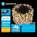 Aigostar - LED vanjska božićna girlanda 100xLED/8 funkcija 8m IP44 toplo bijela