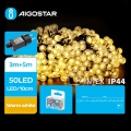 Aigostar - LED vanjska božićna girlanda 50xLED/8 funkcija 8m IP44 toplo bijela