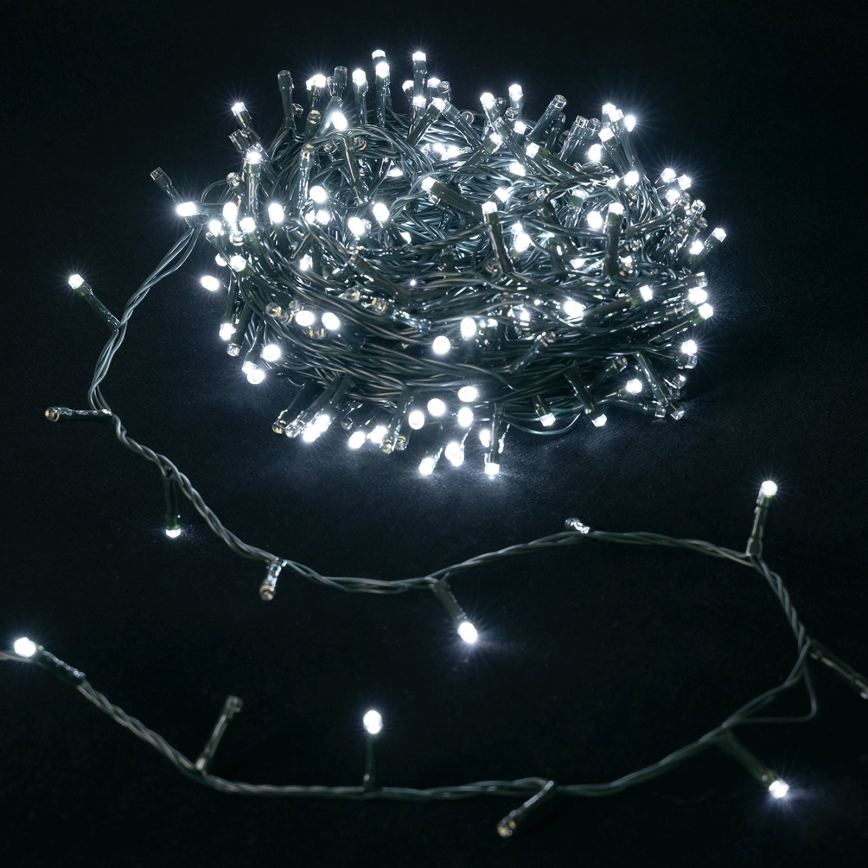 Aigostar - LED vanjski božićni lanac 400xLED/8 funkcija 4xAA 20,3 m IP44 hladno bijela