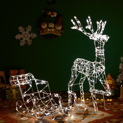 Aigostar - LED vanjska dekoracija LED/3,6W/31/230V 2700K 90/45cm IP44 sob sa sanjkama