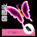 Aigostar - LED vanjska dekoracija 372xLED 60 cm IP44 leptir/ružičasta