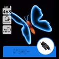 Aigostar - LED vanjska dekoracija 468xLED 75 cm IP44 leptir/plava