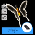 Aigostar - LED Vanjska dekoracija 558xLED/18W/230V 90 cm IP44 leptir/hladna bijela