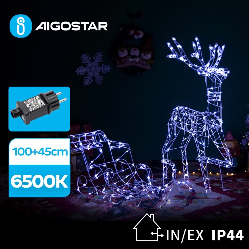 Aigostar - LED vanjska dekoracija LED/3,6W/31/230V 6500K 90/45cm IP44 sob sa saonicama