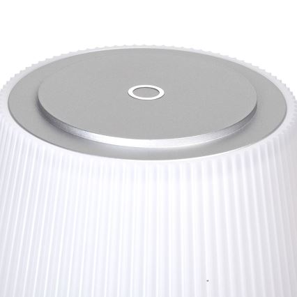 Aigostar - LED Vanjska prigušiva punjiva stolna lampa LED/4W/5V 3600mAh bijela/mat krom IP54