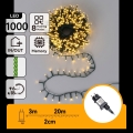Aigostar - LED vanjske božićne lampice 1000xLED/8 funkcija 23m IP44 topla bijela