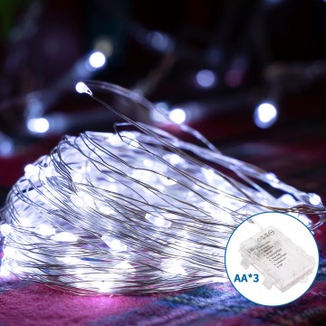Aigostar - LED Vanjske božićne lampice 100xLED/8 funkcija 10,3m IP44 hladna bijela
