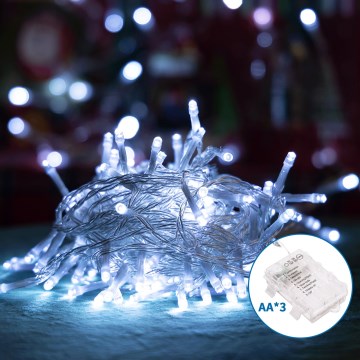 Aigostar - LED Vanjske božićne lampice 100xLED/8 funkcija 10,3m IP44 hladna bijela