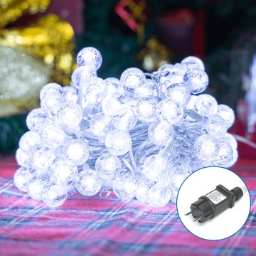 Aigostar - LED Vanjske božićne lampice 100xLED/8 funkcija 13m IP44 hladna bijela