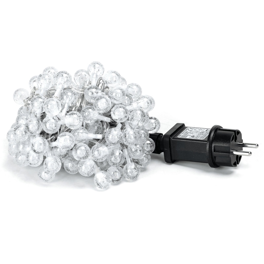 Aigostar - LED Vanjske božićne lampice 100xLED/8 funkcija 13m IP44 hladna bijela