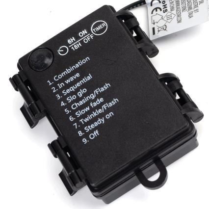 Aigostar-LED Vanjske božićne lampice 100xLED/8 funkcija 3xAA 10,3m IP44 multicolor