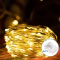 Aigostar -LED Vanjske božićne lampice 100xLED/8 funkcija 3xAA 10,3m IP44 topla bijela