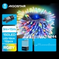 Aigostar - LED Vanjske božićne lampice 150xLED/8 funkcija 18m IP44 multicolor