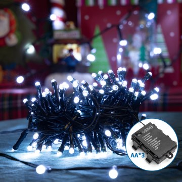 Aigostar - LED Vanjske božićne lampice 200xLED/8 funkcija 10,3m IP44 hladna bijela