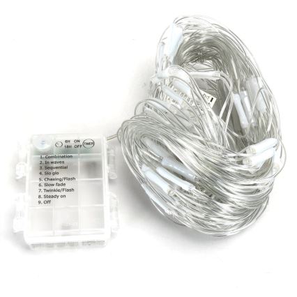 Aigostar - LED Vanjske božićne lampice 200xLED/8 funkcija 6x1,5m IP44 hladna bijela