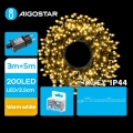 Aigostar - LED Vanjske božićne lampice 200xLED/8 funkcija 8m IP44 topla bijela