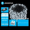 Aigostar - LED Vanjske božićne lampice 400xLED/8 funkcija 23m IP44 hladna bijela