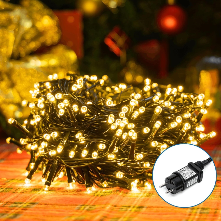Aigostar - LED Vanjske božićne lampice 400xLED/8 funkcija 23m IP44 topla bijela