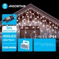 Aigostar - LED Vanjske božićne lampice 400xLED/8 funkcija 23x0,6m IP44 hladna bijela