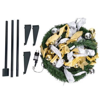 Aigostar - LED vanjsko božićno drvce 100 x LED 1,5 m IP44 bijela/zlatna hladna bijela