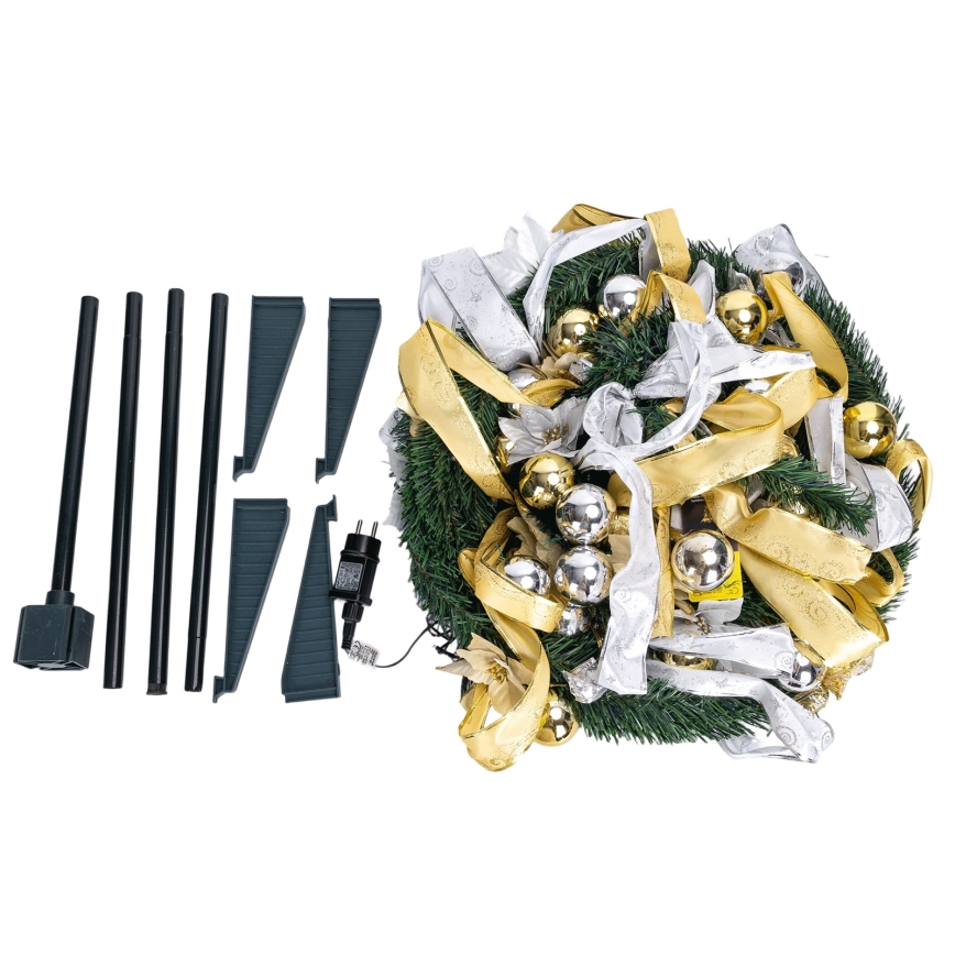 Aigostar - LED vanjsko božićno stablo 150 LED 1,8m IP44 bijela/zlatna topla bijela
