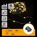 Aigostar - LED vanjski božićni lanac 100xLED/8 funkcija 3xAA 10,3m IP44 topla bijela
