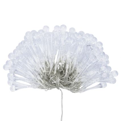 Aigostar - LED vanjski božićni niz 100xLED/8 funkcija 3xAA 10 m IP44 toplo bijela kapljice