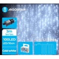 Aigostar - LED vanjski božićni lanac 100xLED/8 funkcija 4x1m IP44 hladno bijela