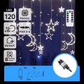 Aigostar - LED vanjski božićni lanac 120xLED/6W/230V/8 funkcija 3x0,6m IP44 hladno bijela + s daljinskim upravljačem