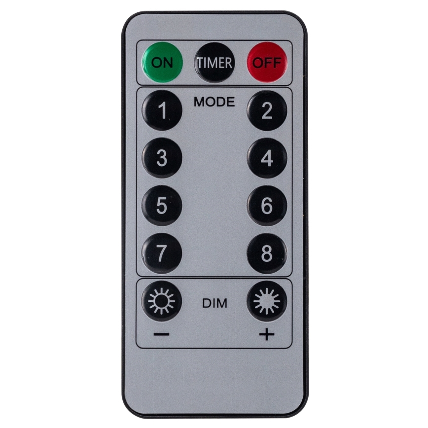 Aigostar - LED vanjski božićni lanac 120 LED/8 funkcija 3x0,6 m IP44 topla bijela + daljinski upravljač