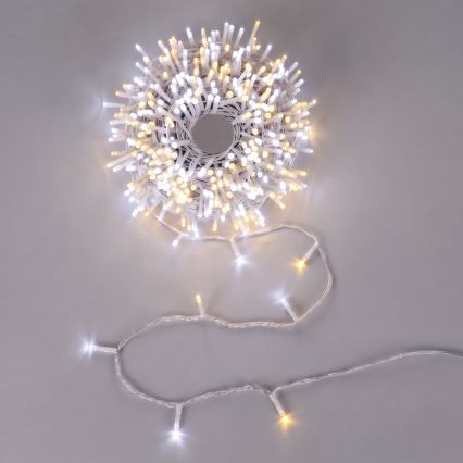 Aigostar - LED vanjska božićna svjetlosna girlanda 150xLED/8 funkcija 18m IP44 topla bijela/hladna bijela