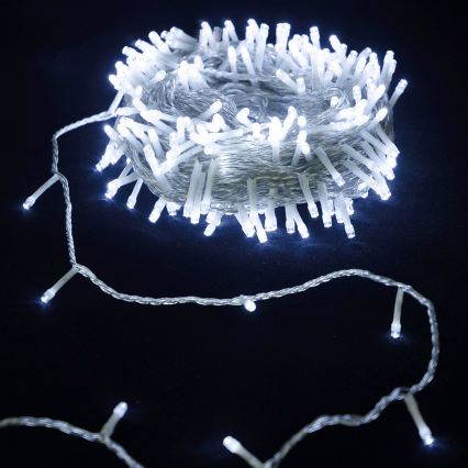 Aigostar - LED vanjski božićni niz 150xLED/8 funkcija 3xAA 15,3m IP44 hladno bijela